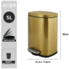 AKIRA 5L Brushed Gold Bucket
